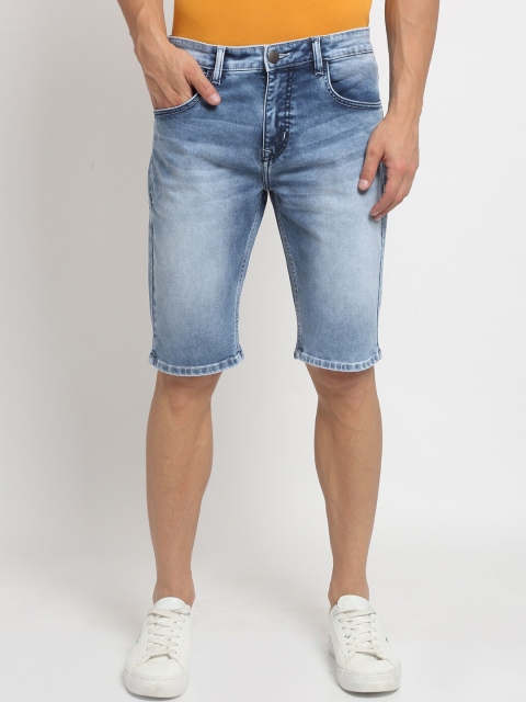 

Global Republic Men Blue Solid Regular Fit Denim Shorts