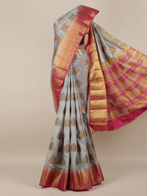 

Pothys Grey Woven Design Jute Silk Saree