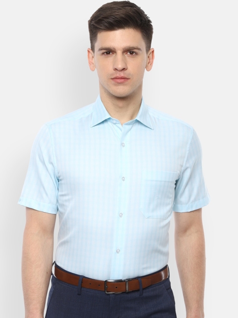 

Louis Philippe Men Blue & White Regular Fit Checked Formal Shirt