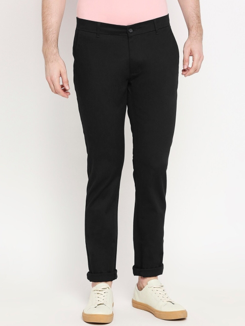 

Basics Men Black Tapered Fit Solid Regular Trousers