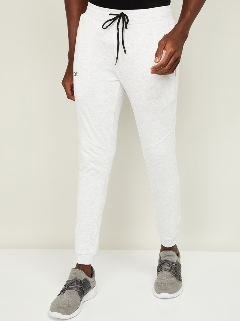 

Kappa Men White Solid Joggers