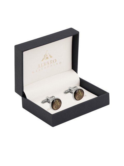 

Alvaro Castagnino Silver-Toned & Gold-Toned Round Cufflinks