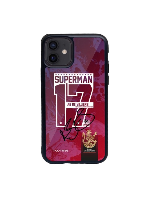 

macmerise Pink & Purple Superman 17 Printed iPhone 12 Back Case