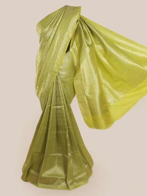 

Pothys Green Woven Design Linen Blend Saree