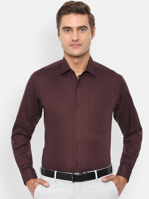 

Louis Philippe Men Brown Printed Casual Shirt