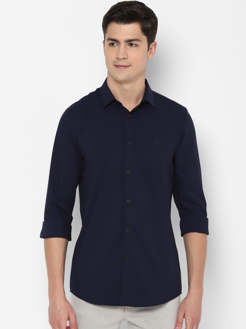 

Allen Solly Men Navy Blue Solid Casual Shirt