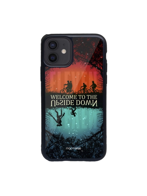 

macmerise Orange & Black Upside Down Printed iPhone 12 Back Case
