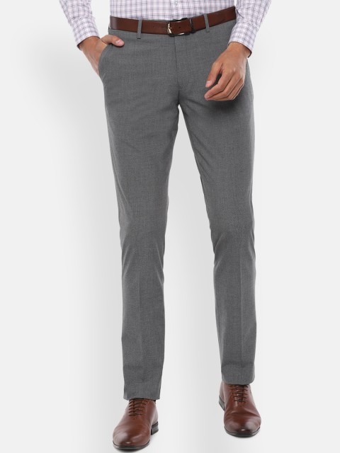 

Louis Philippe Men Grey Slim Fit Formal Trousers