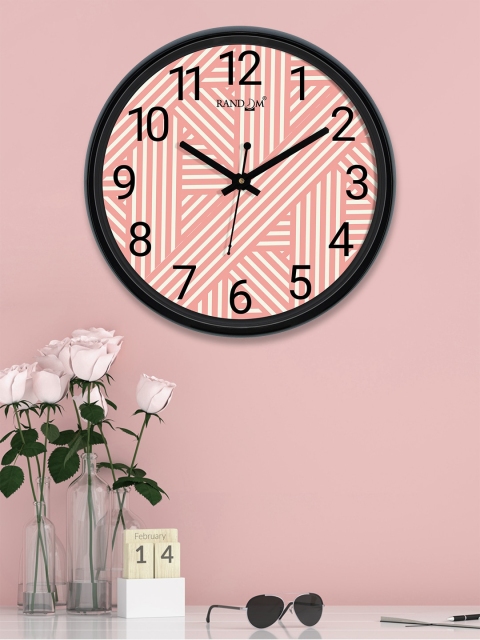 

RANDOM Pink & White Round Printed 30 cm Analogue Wall Clock