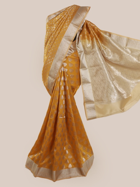 

Pothys Yellow Woven Design Art Silk Saree