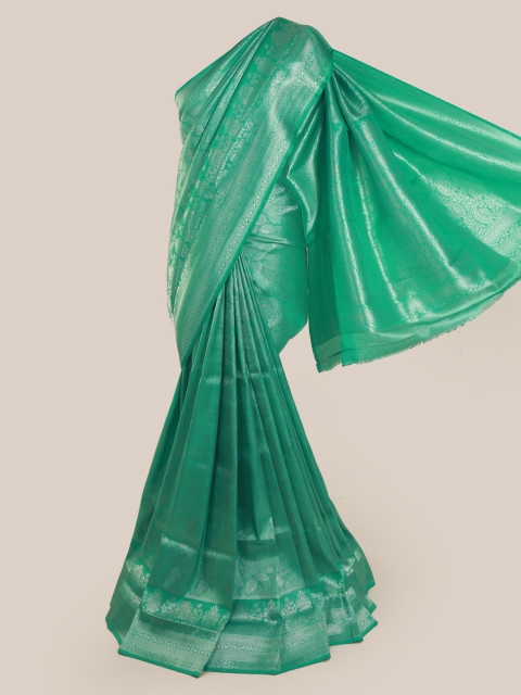 

Pothys Green Woven Design Linen Blend Saree