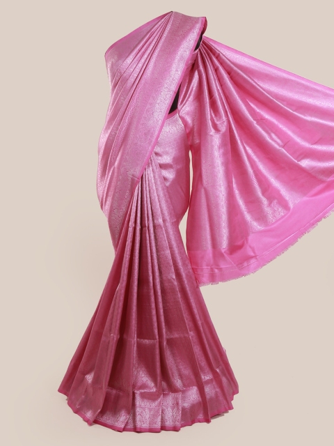 

Pothys Pink Woven Design Linen Blend Saree