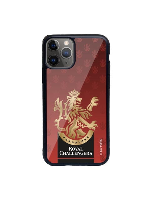 

macmerise Black & Maroon RCB Regal Pattern iPhone 11 Pro Back Case