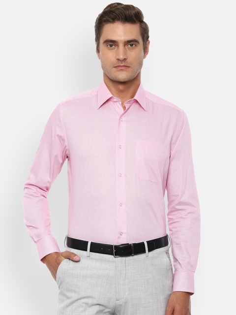 

Louis Philippe Men Pink Self Design Casual Shirt