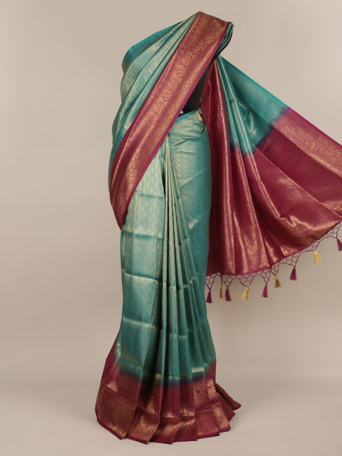 

Pothys Green Woven Design Jute Silk Saree
