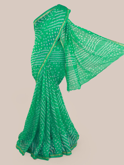 

Pothys Green & White Art Silk Printed Saree