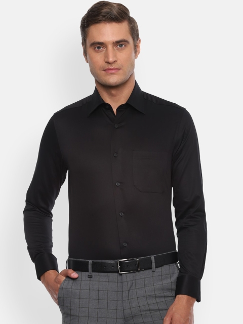 

Louis Philippe Men Black Regular Fit Solid Formal Shirt