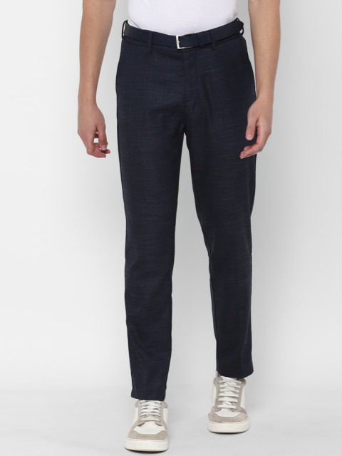 

Allen Solly Men Navy Blue Slim Fit Solid Regular Trousers