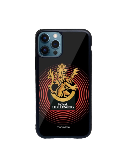 

macmerise Red & Black RCB Rings Pattern Printed iPhone 12 Pro Back Case