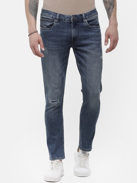 

Voi Jeans Men Blue Skinny Fit Mid-Rise Low Distress Stretchable Jeans