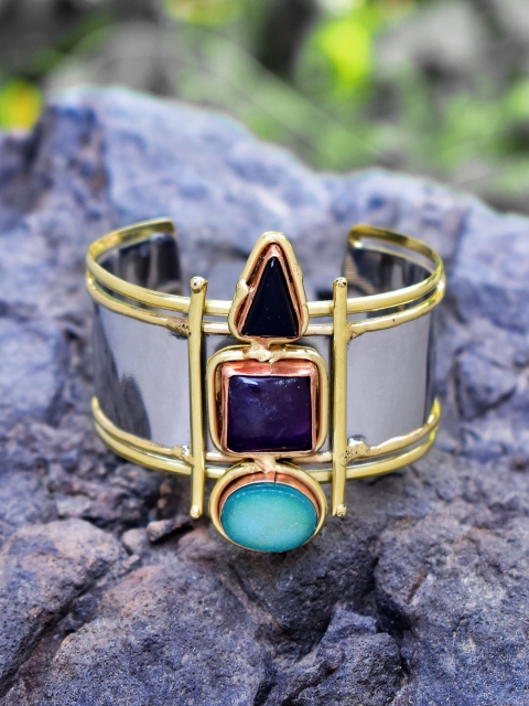 

ZeroKaata Gold-Plated Handcrafted Cuff Bracelet