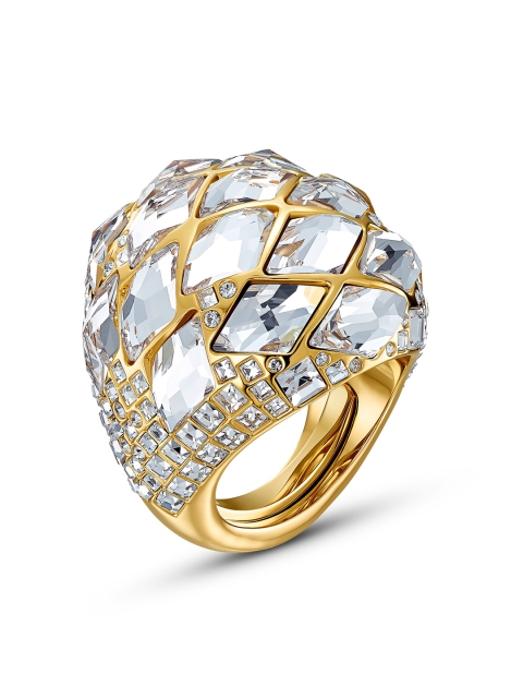 

SWAROVSKI Gold-Plated White Crystal-Studded Finger Ring
