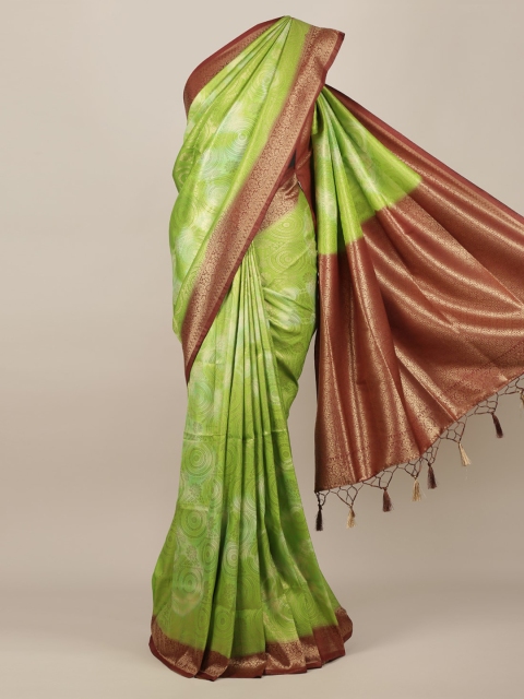 

Pothys Green Woven Design Jute Silk Saree