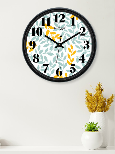 

RANDOM White & Blue Round Printed Analogue Wall Clock