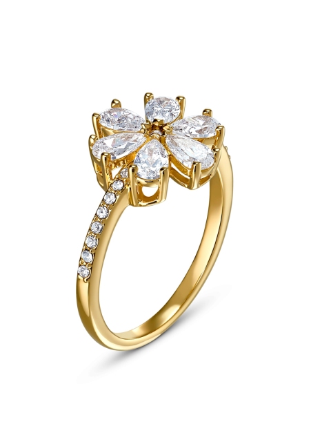 

SWAROVSKI Gold-Plated White Crystal-Studded Finger Ring