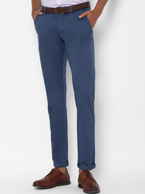 

Allen Solly Men Blue Slim Fit Solid Formal Trousers