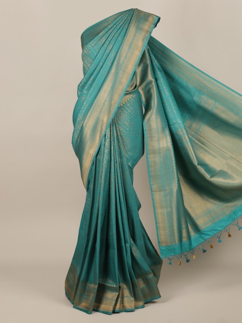 

Pothys Blue Pure Silk Woven Design Banarasi Saree