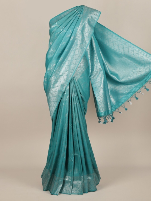 

Pothys Blue Pure Silk Woven Design Banarasi Saree