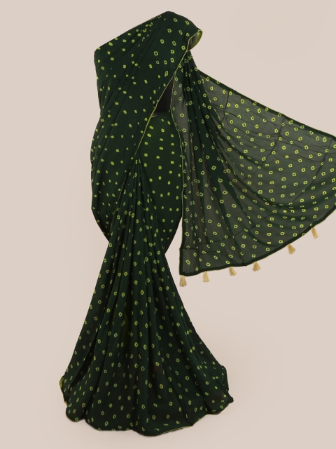 

Pothys Green & Yellow Poly Chiffon Printed Saree