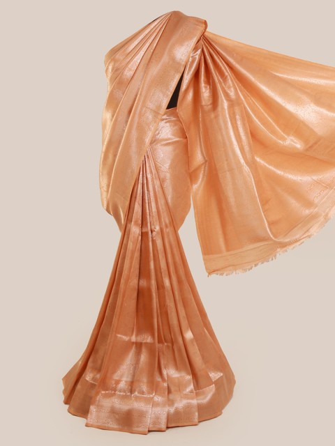 

Pothys Orange Woven Design Linen Blend Saree