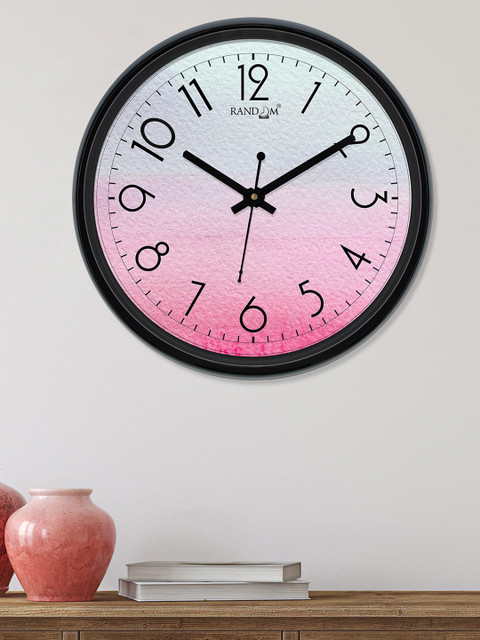 

RANDOM Blue & Pink Round Printed Analogue Wall Clock