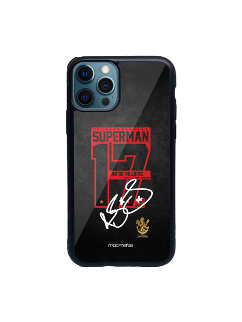 

macmerise Black & Red Autograph ABD Glass iPhone 12 Pro Phone Case