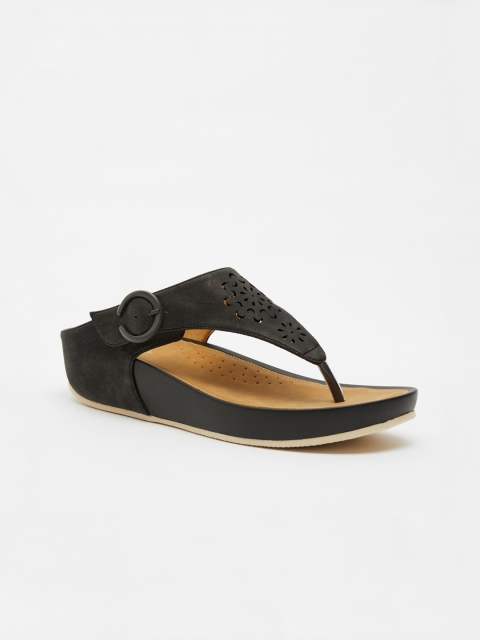 

shoexpress Women Black Cutwork Wedges