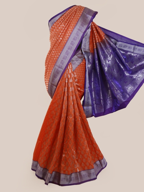 

Pothys Orange Woven Design Art Silk Saree