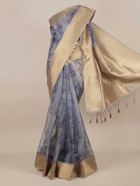 

Pothys Lavender Printed Pure Silk Saree