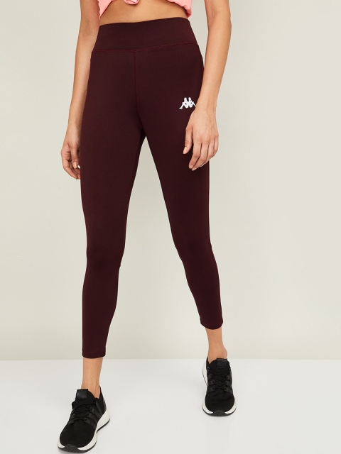 

Kappa Women Maroon Solid Tights