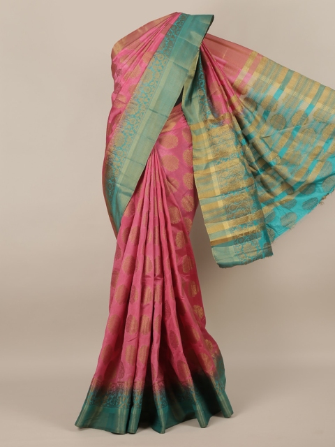 

Pothys Pink Woven Design Jute Silk Saree