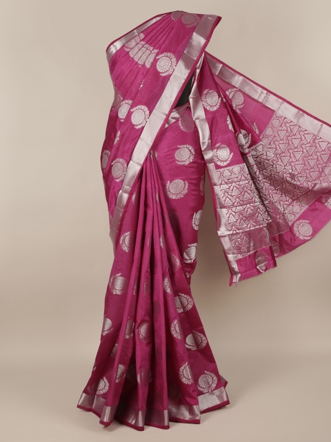 

Pothys Purple Woven Design Jute Silk Saree
