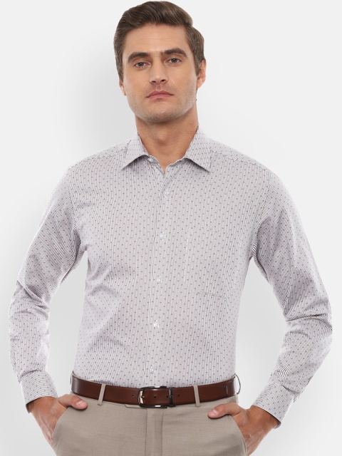 

Louis Philippe Men White Printed Casual Shirt