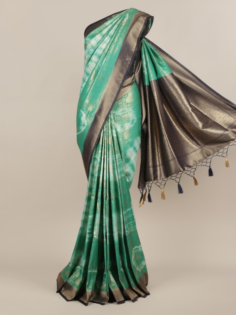

Pothys Green Woven Design Jute Silk Saree