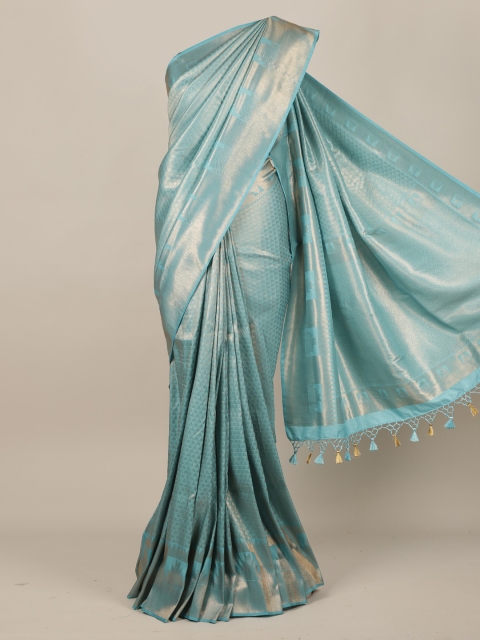 

Pothys Blue Pure Silk Woven Design Banarasi Saree