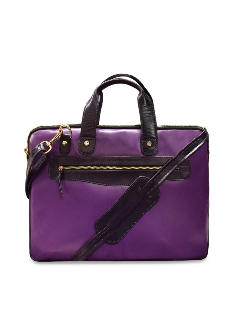 

ABYS Unisex Purple & Black Solid Laptop Bag