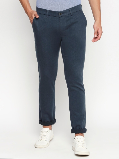 

Basics Men Green Tapered Fit Solid Chinos