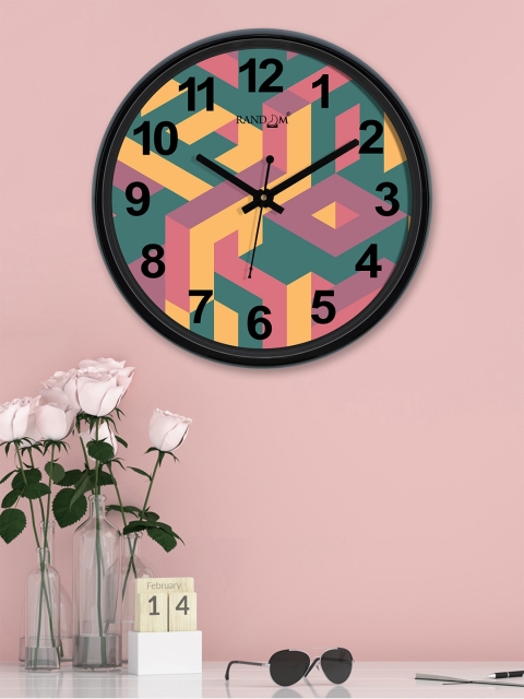 

RANDOM Multicoloured Round Printed Analogue Wall Clock, Multi
