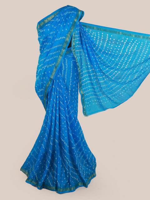 

Pothys Blue & Off-White Art Silk Printed Saree