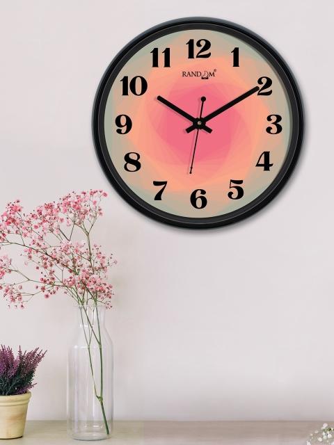

RANDOM Pink & Grey Round Printed Analogue Wall Clock